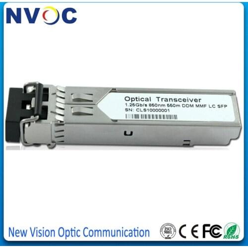 SFP Transceiver Module LC Gigabit Multimode Duplex Fiber Optical 1.25G 850nm 550m Compatible with Cisco/Mikrotik Switch DDM MM