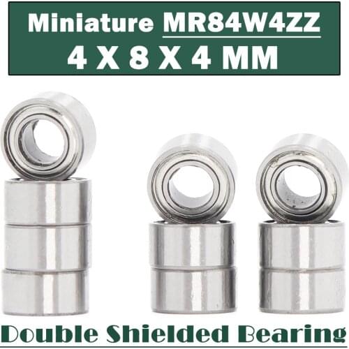 MR84W4ZZ Bearing ABEC-1 ( 10 PCS) 4x8x4 mm Miniature MR84W4 ZZ Ball Bearings 637/4 MR84