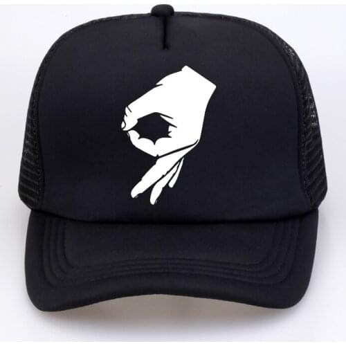 Okay Hand Sign Dad hat Finger OK Men Fashion Baseball cap brand Men women Mesh Trucker hat adjustable snapback hat