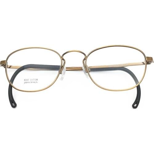 Belight Optical Japan Design Mens Bend Temple Vintage Retro Glasses Frames Designer Eyeglasses Fashion Prescription Eyewear 8337