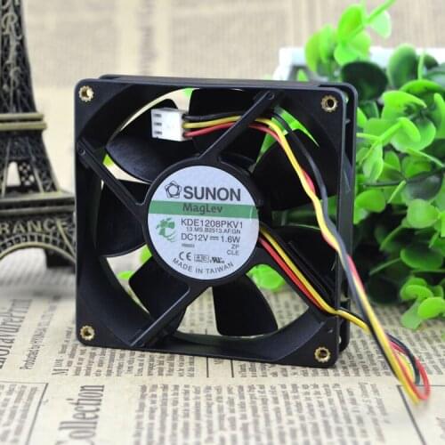 Original FOR SUNON/Jianzhun KDE1208PKV1 12V 1.6W 8CM 80203 wire heat dissipation fan