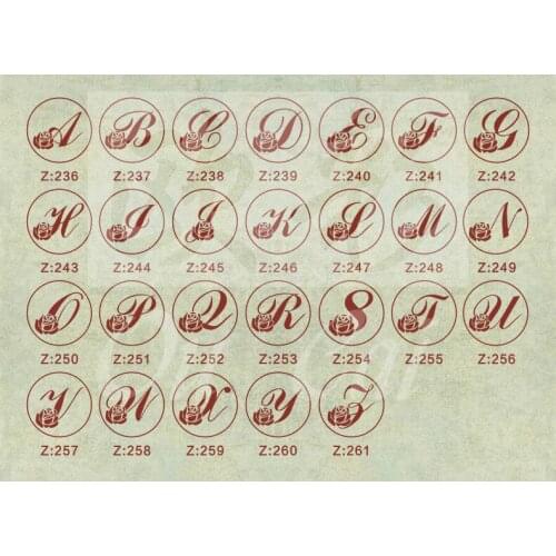 Wax Seal Copper head Curlicue Vintage 26 Letters DIY Scrapbooking Vintage wax sealing stamp invitation/envelop gift seal 107