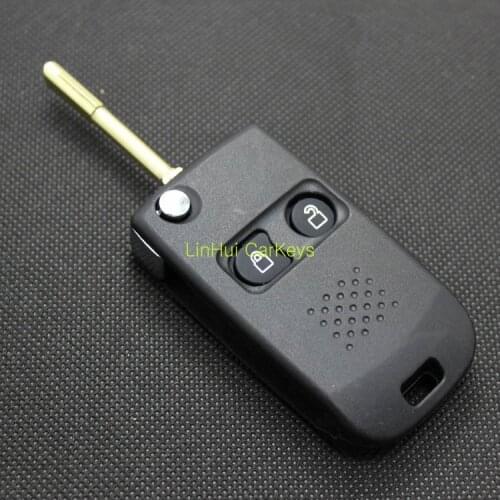 PINECONE for Ford Kuga F150 F750 Raptor 2 Buttons Uncut ROUND HEAD Blade Modified Remote Blank ABS Key Shell Brass Blade 1 PC