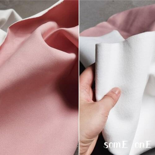Bonded Plush Felt Fabric Pink Thick DIY Coat Skirt Windbreaker Fashion Autumn Winter Designer Fabric