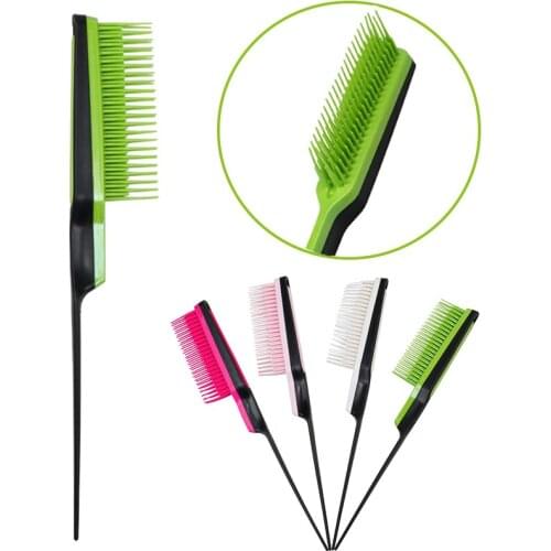 1pc Professional Hair Comb Pointed Tail Comb Teasing Curly Hair Brush Shunfa comb Salon Hairdressing Styling Combs Tools