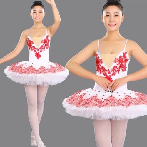Professional Ballet Tutus Adult Swan lake Ballet Dance Clothes for girls Pancake tutu Child Ballerina Figure Skating Dress