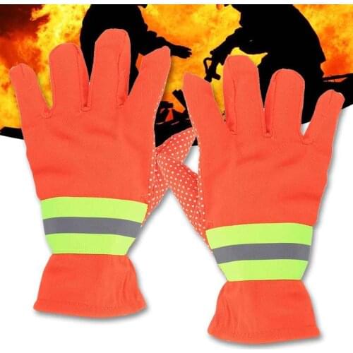 Fire Proof Non Slip Firefighting Gloves Waterproof Breathable Anti‑Static Heat Proof Firefighter Hand Protection