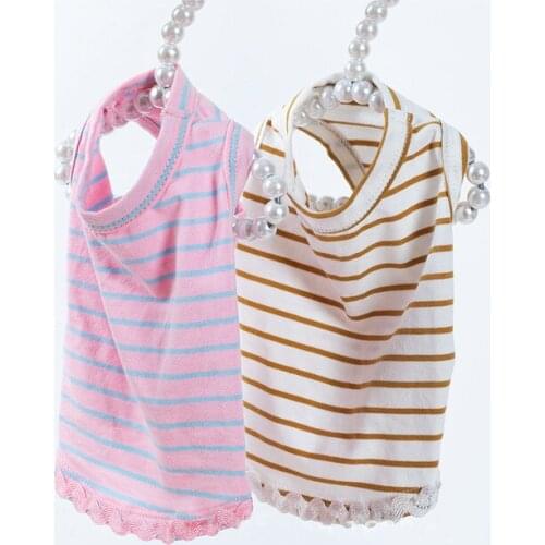 Dog Strip Shirts Puppy Clothes Summer Clothes for Dogs Clothes for Yorkies Shirt for Dogs Chihuahua Clothes Sweatshirt for Dogs