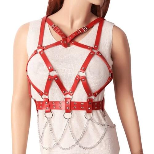 Sexy Harness Bra Body Belt Lingerie Set Caged Bralette Ladies Strappy Bra Halter Bra Tops Pole Dance Rave Wear Adjust Plus Size