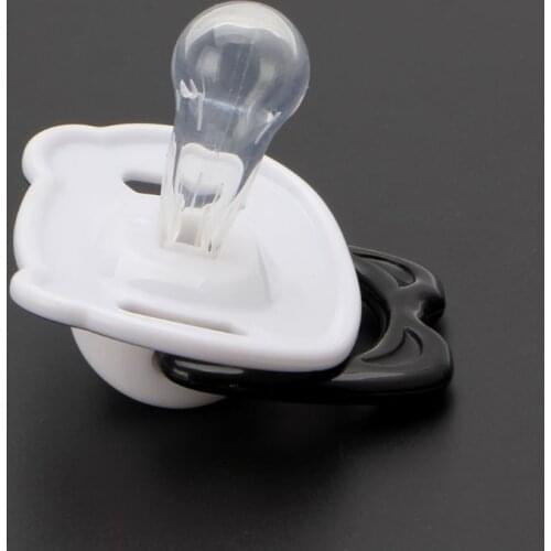 Cute Panda Nipple Dummy Pacifier Baby Food Grade PP Silicone Soother Toddler Orthodontic Nipples with Ring Teether Baby Pacifier