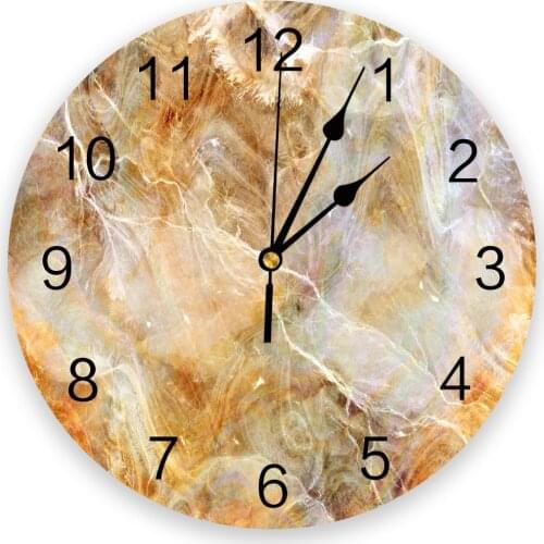 Marble Modern Wall Clock For Home Office Wall Decoration Living Room Bathroom Decor Needle Hanging Watch