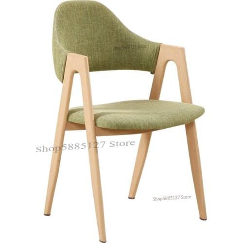 Dining Chair Home Modern Minimalist Stool Backrest Desk Chair Net Red Makeup Chair Nordic Imitation Solid Wood Table And Chair C