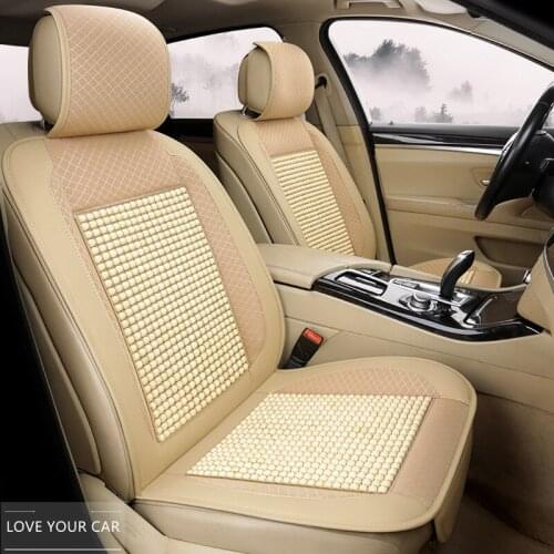 Car seat wooden bead single main driving four seasons universal half-pack seat cushion summer breathable summer cool pad