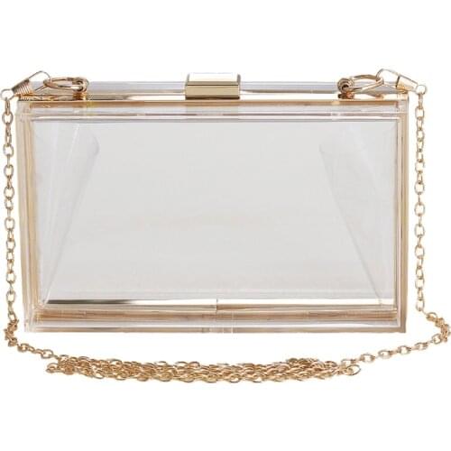 Women Acrylic Prom Handbag Ladies Wedding Party Evening Clutch Banquet Purse Shoulder Bag