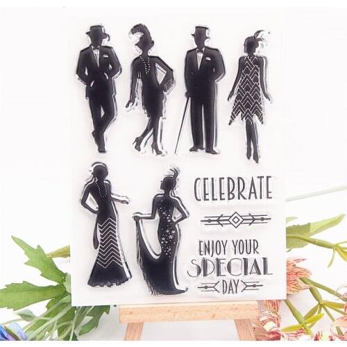 11x15cm dancing party Transparent Seal Clear Stamps Cutting Dies Roller Stamps DIY Scrapbook Album / Card Production Easter