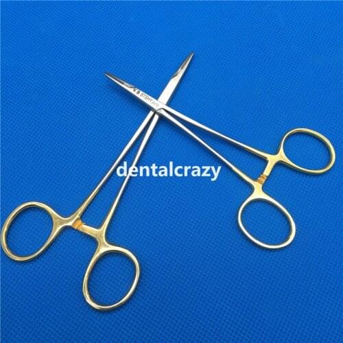 2019 hot sale High quality 12.5cm/14cm Needle holder stainless steel Cosmetic and plastic surgery instruments tools Gold handle