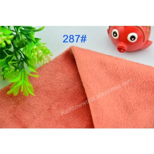287# Orange Red Color Super Soft Short Hair 2-3mm Fleece Fabric Velvet Microfiber Velboa for DIY Patchwork Toy Shoes Sofa Pillow