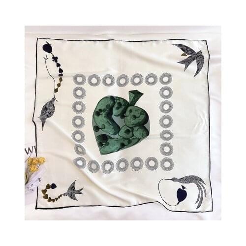 90*90cm Large Square Scarf Dual-Purpose Scarf Womens Fashion Twill Silk Shawl All-match Scarf Neckerchief women