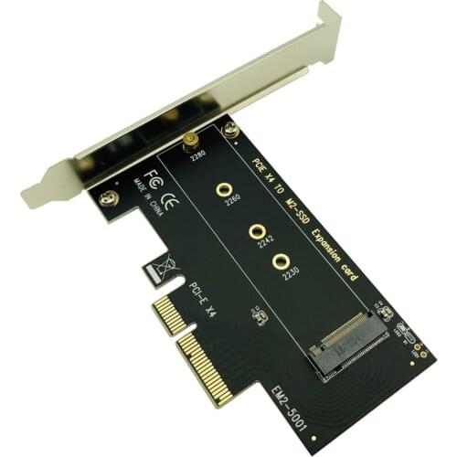 QINDIAN NVME SSD M2 PCIE Adapter PCIE to M2 Adapter M.2 NVME SSD to PCI Express X4 Card Riser Adapter M Key for 2230-2280 M2 SSD