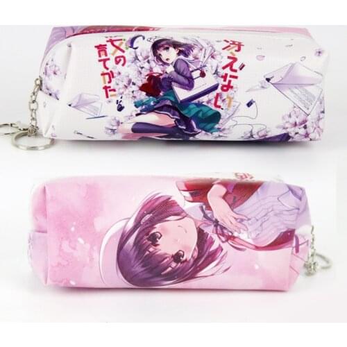 Anime Saenai Heroine no Sodatekata PU Leather Pen Bag Katou Megumi Cartoon Cosmetic Bag Pencil Case