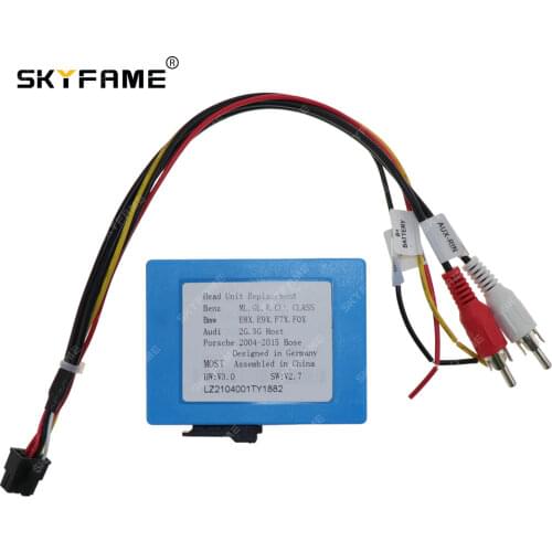 SKYFAME Car Aux Optical Fiber Decoder Most Box for Mercedes Benz Audi BMW PORSCHE Amplifier Adapter