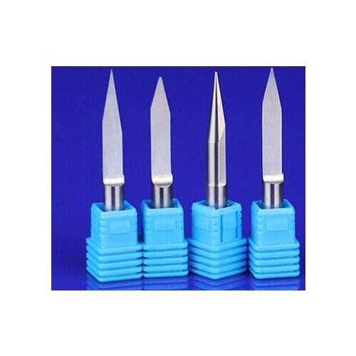 Long type 20 Degree 6*0.3mm Flat bottom knife CNC Machine Milling Cutter Bits PVC Acrylic wood cutter Engraving Machine Tool
