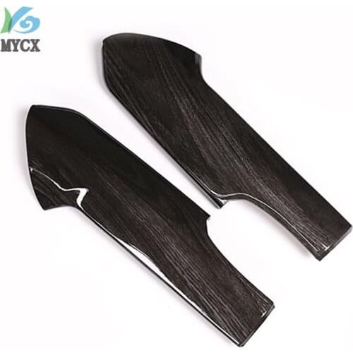 For Toyota Land Cruiser Prado FJ150 FJ 150 150 2018 Black Ash Wood ABS Center Console Decoration Panel Cover Trim