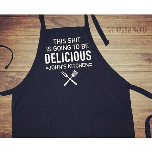 Customized Grill master apron with name,Personalized Mens Apron,Chef Gift,Fathers Day Kitchen Gift,Funny And Humorous BBQ Apron