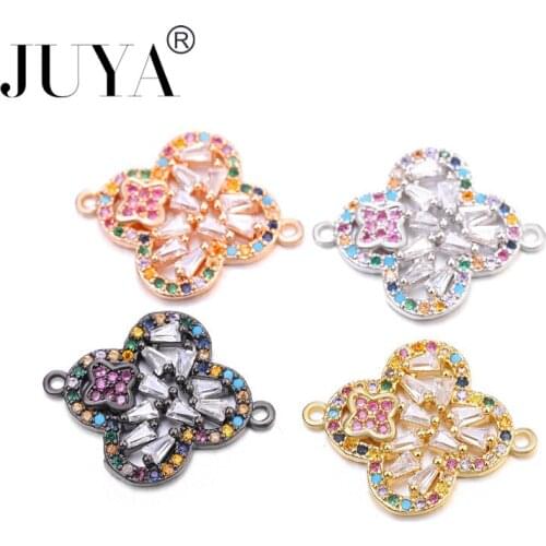 JUYA Exquisite copper micro-inlaid bracelet for women necklace pendant copper bracelet pendant connector jewelry Assembly