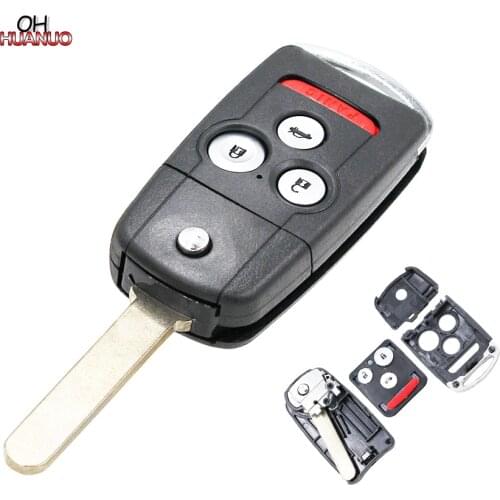 3+1/4 Buttons Remote Key Shell Case Fob for Acura TL TSX MDX RDX ZDX For Honda Accord