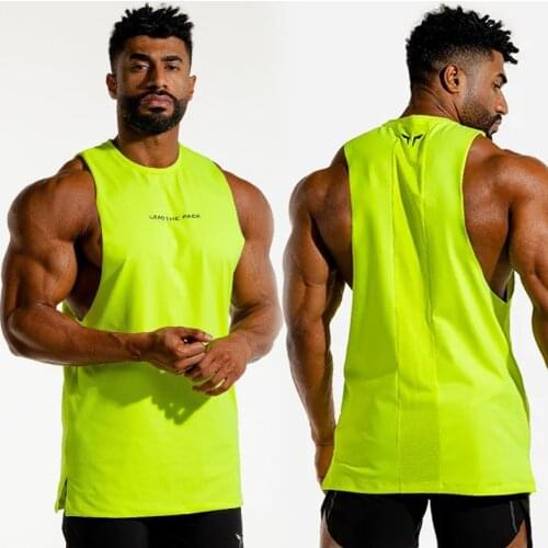 New Summer Brand Cool Fluorescent Colors Tank Top Men Stringer Gyms Bodybuilding Clothing Man Fitness Muscle Workout Sleeveless