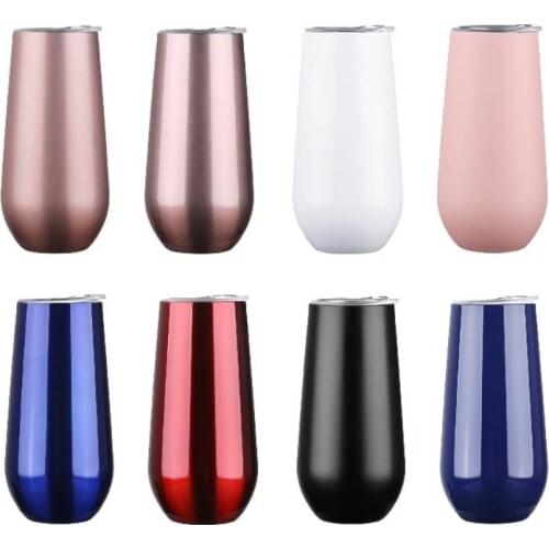 6oz Stainless Steel Double Wall Reusable Swig Wine Coffee Tumbler Cup For Party Wedding Tripe Cup