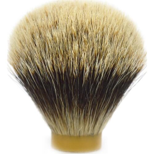 1 Pc Silver Tip Finest Badger Hair Men Shaving Brush Head Knot Beard Head Beard Cleaning Appliance Shave Tool