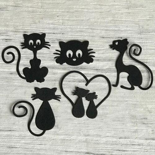Cat Set Metal Steel Cutting Dies for Scrapbooking Card Making 2021 New Embossing Die Cut Stencils