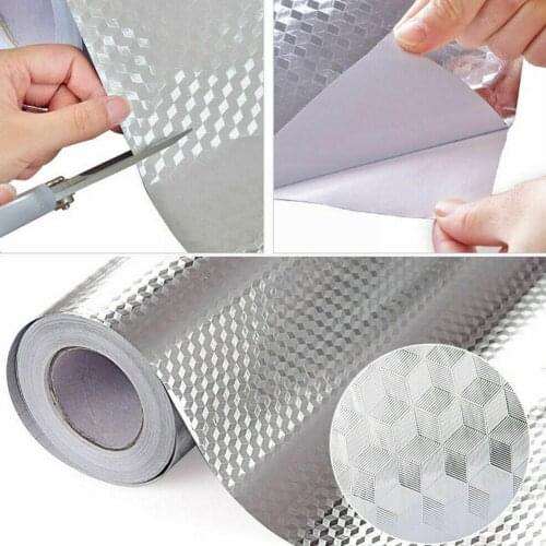 Kitchen Oil Stickers Thickened Waterproof Self-adhesive Stick Decor Temperature Paper High Cabinet Kitchen O7S5