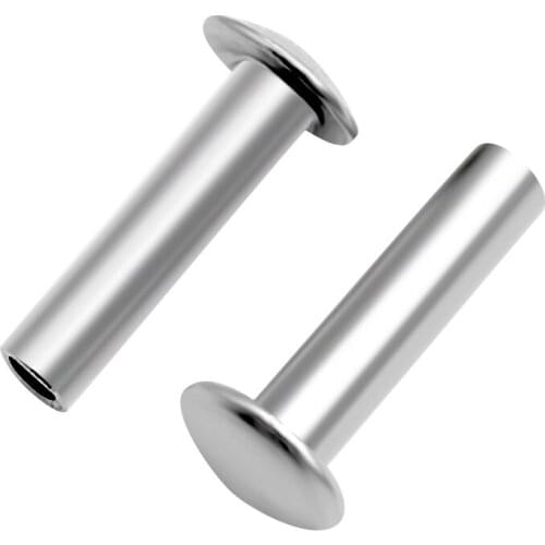 Galvanized Large Flat Head Semi-Hollow Iron Rivet 3mm 4mm 5mm Flat Round Head Rivet