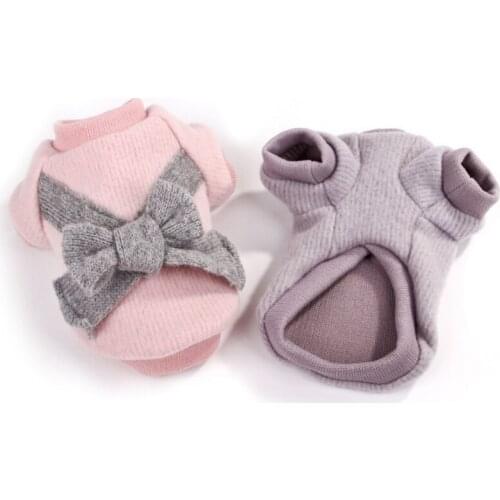 Pet Clothes Elegant Luxury Fur Winter Overcoat Small Dog Cat Clothes Bowknot Chihuahua