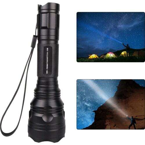 T6 Flash Light Outdoor Portable LED Glare Flashlights Aluminum Alloy Rechargeable Strong Light 800lm for Hiking Camping