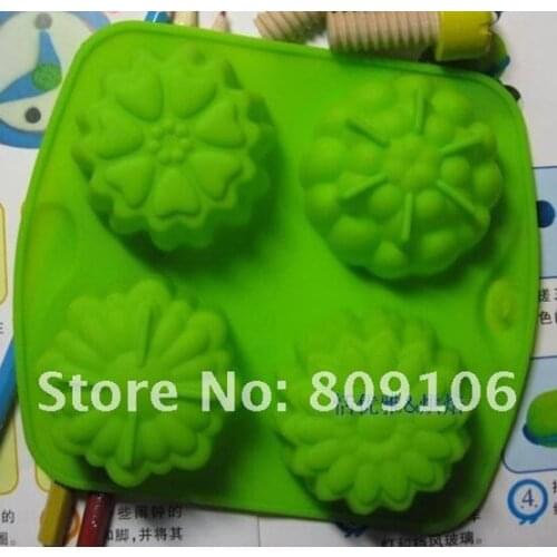 Lovely flower silicone mold snowy moon cake mould fruit ice pudding kitchen tools