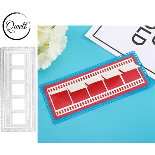 QWELL Love Heart Border Film Frame Metal Cutting Dies Stencil For DIY Scrapbooking Album Paper Cards Embossing Dies 2020