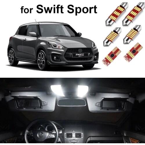 Canbus LED Interior Light Kit For Suzuki Swift Sport 2004- 2016 2017 2018 2019 2020 LED Dome Map License Plate Blub Error Free