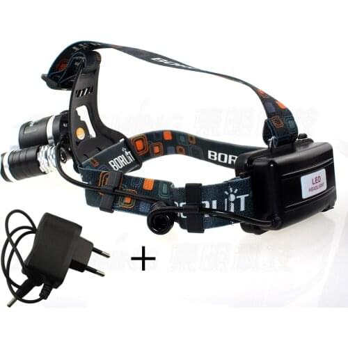 Led headlamp T6 XML Cree linterna frontal head light lamp Waterproof bike hunting camping + charger use 18650 battery