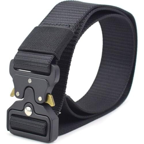 Tactical multi-function Nylon belt kirsite buckle Quick release Outdoor training waistband Black/Tan/Green