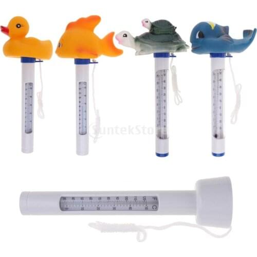 Swimming Floating Pool Thermometer Water Temperature Thermometers w/ String for Outdoor & Indoor Swimming Pools Spas Hot Tubs