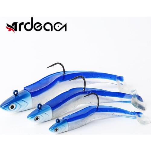 Ardea 5/12/25g Lead Head Wobblers fishing Lure Carp shiner black soft minnow with Hook Swimbaits Pesca bass pike Rockfish