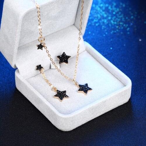 South Korea Dongdaemun Celebrity Inspired Simple Fashion Five-Pointed Star Pendant Necklace Normcore Style Clavicle Chain