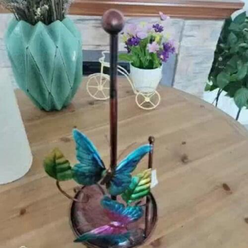 Iron Toilet Paper Holder Stand Free Standing Office Tissue Paper Roll Holder