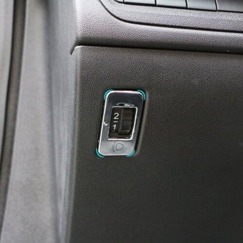 Foal Burning Chrome Headlight Adjustment Sticker Head Light Adjust Decoration Sequin Trim for Peugeot 2008 208 3008 2014 - 2017