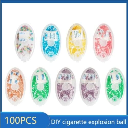 100PCS DIY Explosion Beads Cigarette Pops Beads Fruit Mint Flavour Cigarette Holder Filter Smoking Accessories