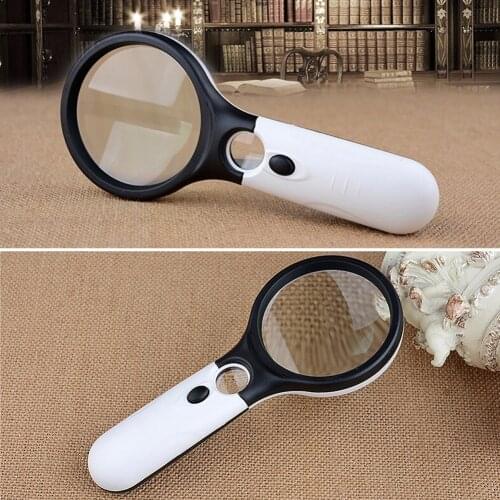 3LED 45X Magnifying Glass Lens Handheld Loupe Magnifer Reading Watch Map Newspaper Book Jewelry Microscope